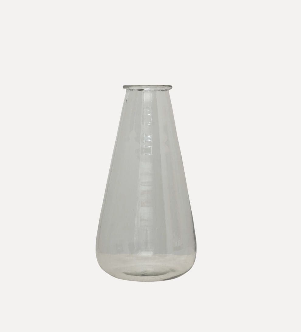 Hand-Blown Tall Glass Vase Vases