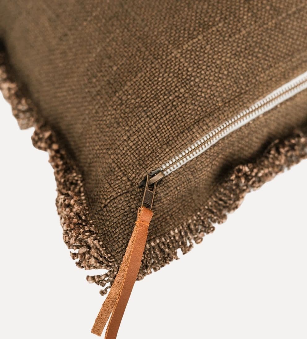 Adaline Luxe Linen Lumbar Pillow with Fringe Pillows