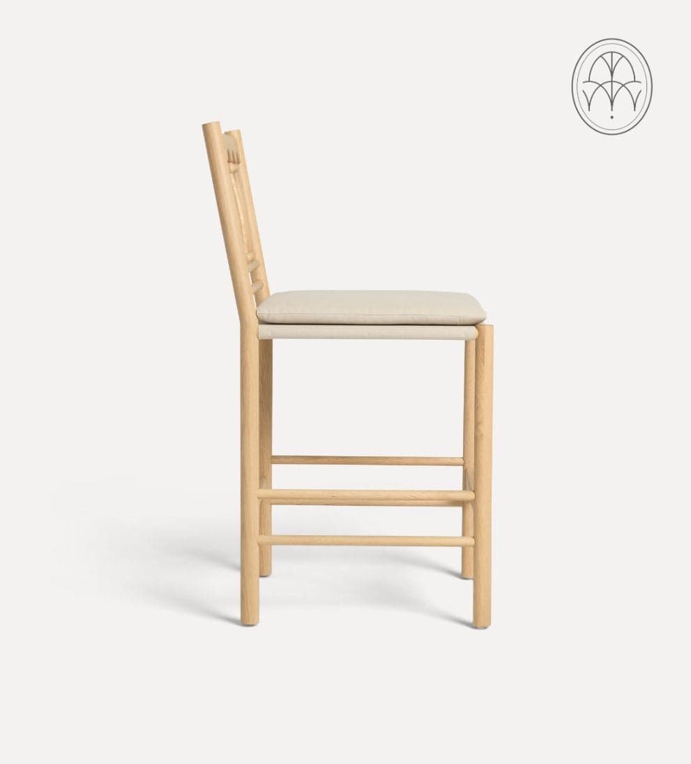Daffodil White Oak Spindle Counter Stool Counter Stools