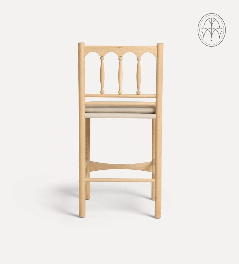 Daffodil White Oak Spindle Counter Stool Counter Stools