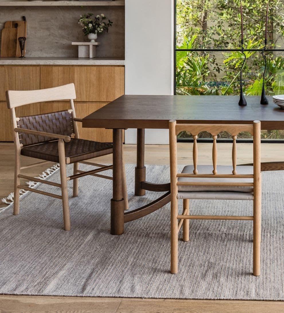 Daffodil White Oak Spindle Dining Chair - Set of 2 Dining Chairs