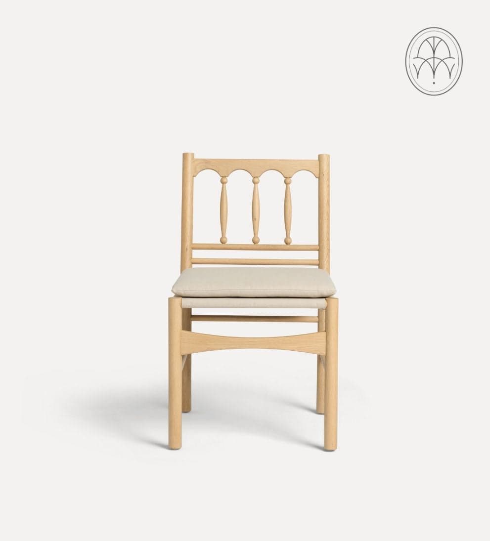 Daffodil White Oak Spindle Dining Chair - Set of 2 Dining Chairs
