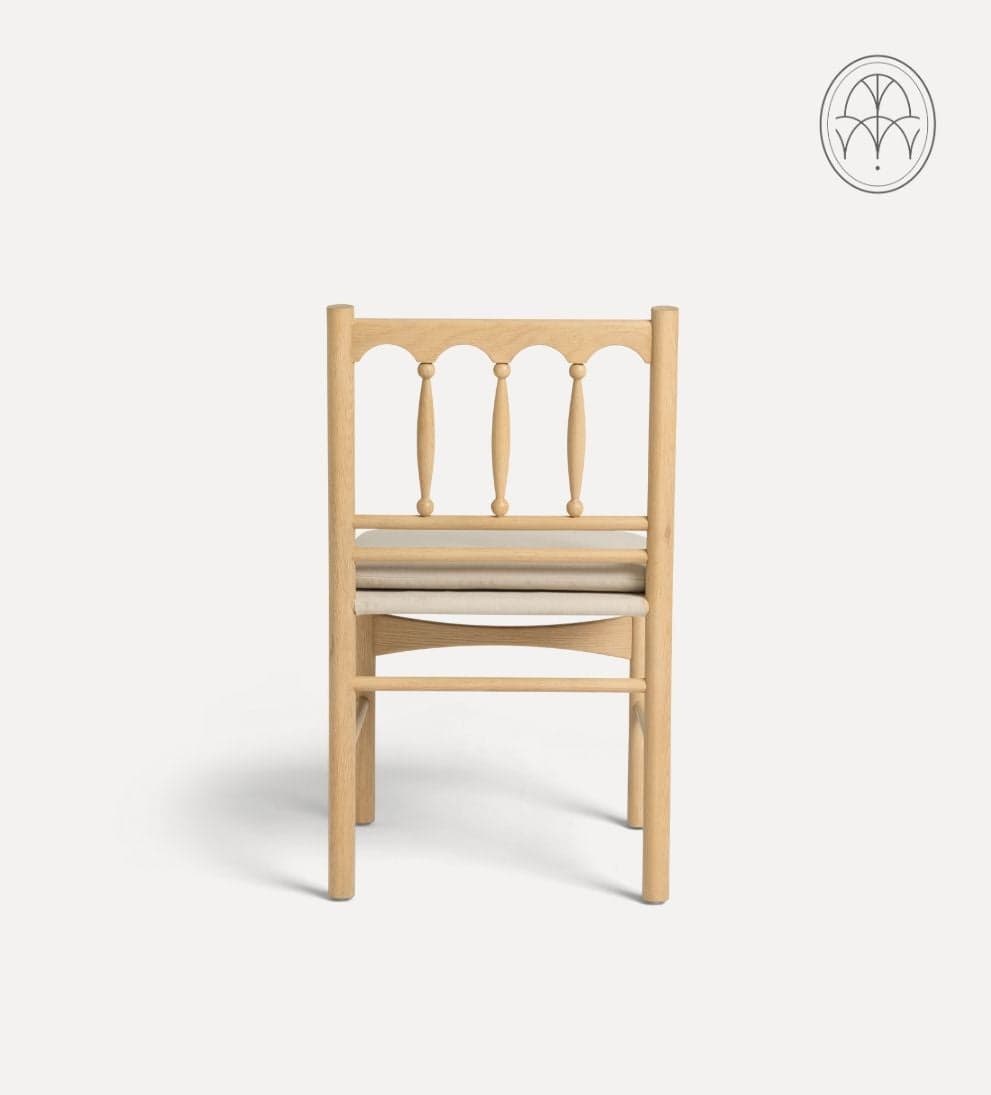 Daffodil White Oak Spindle Dining Chair - Set of 2 Dining Chairs