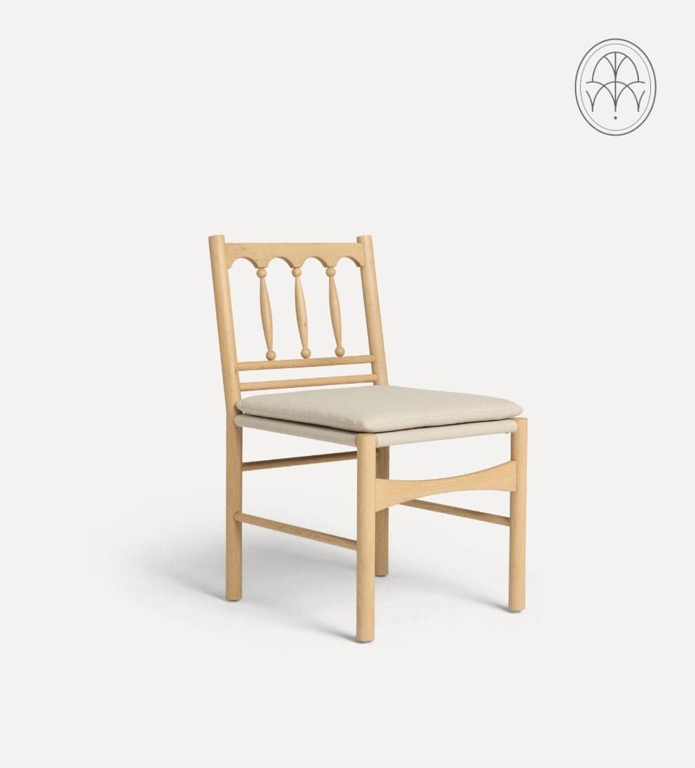 Daffodil White Oak Spindle Dining Chair - Set of 2 Dining Chairs