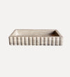 Scalloped Marble Fluted Bridge Tray Trays