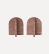 Red Travertine Bookends Bookends