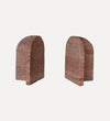 Red Travertine Bookends Bookends