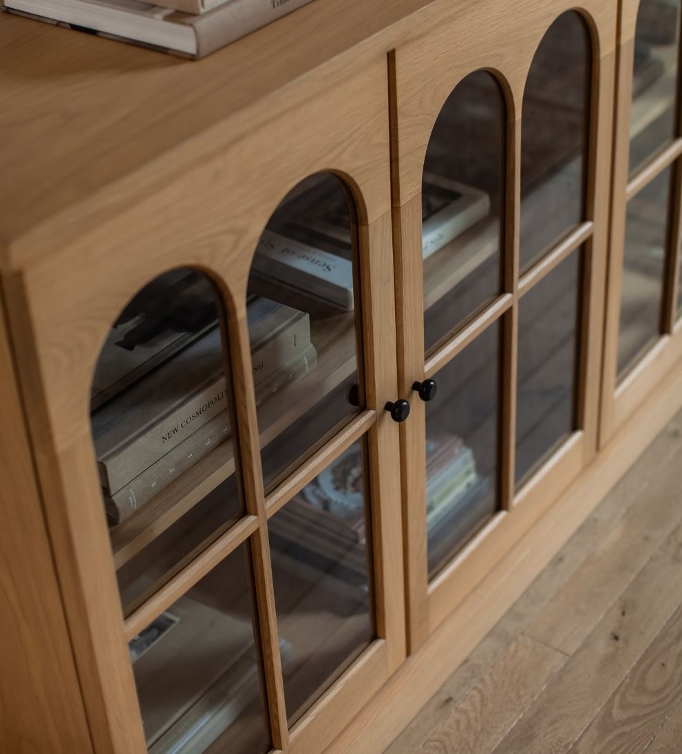 Alena White Oak Credenza Buffets & Sideboards