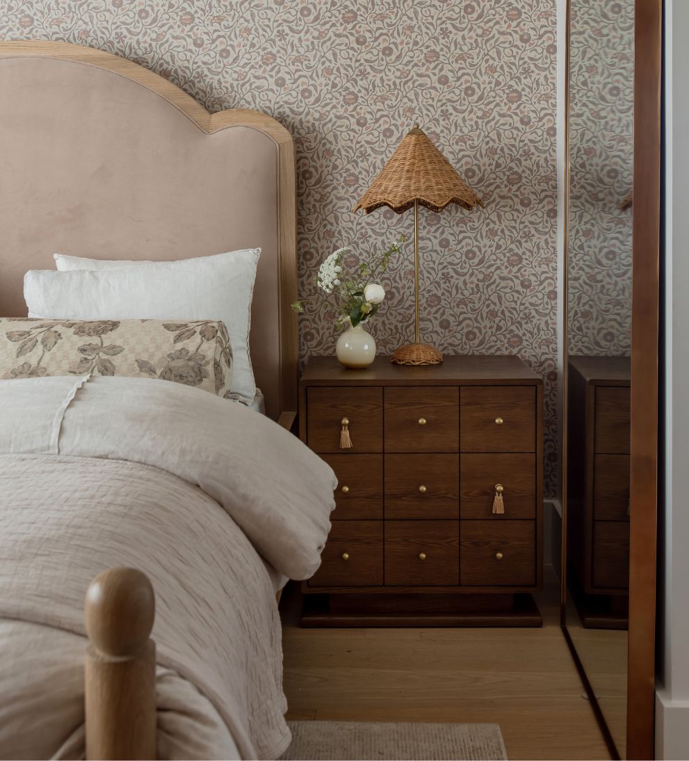 Amaryllis Leather Large Nightstand Nightstands