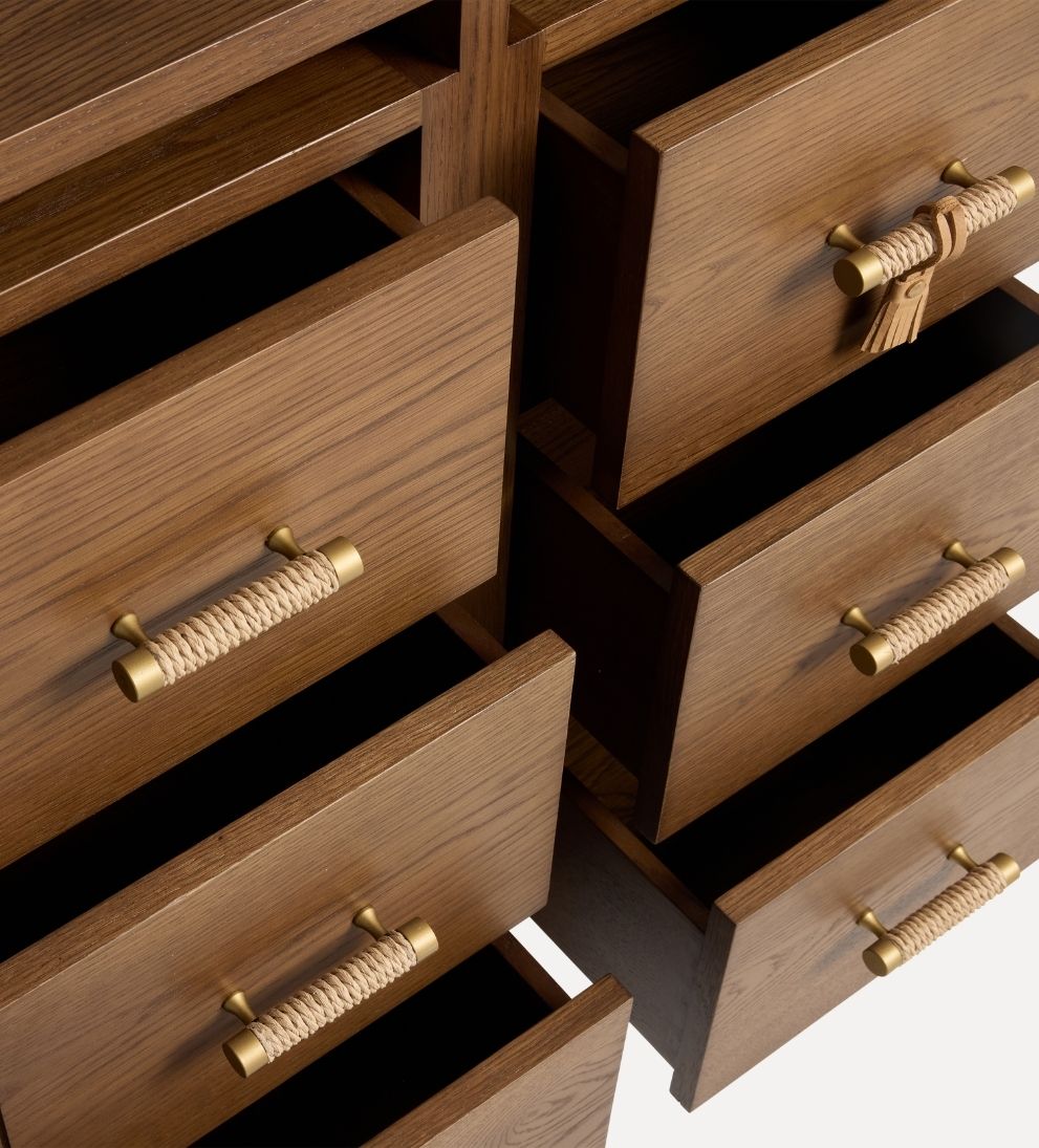 Amaryllis Leather 12 Drawer Dresser Dressers