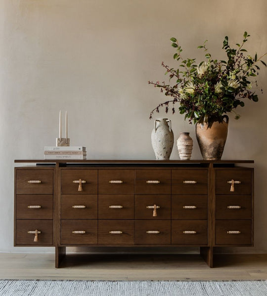 Amaryllis Leather 12 Drawer Dresser