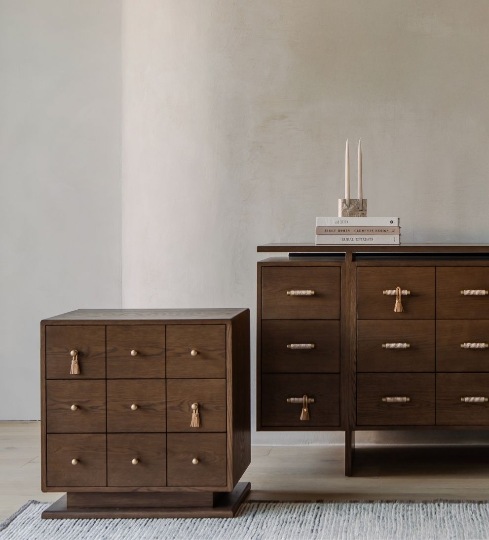 Amaryllis Leather Large Nightstand Nightstands