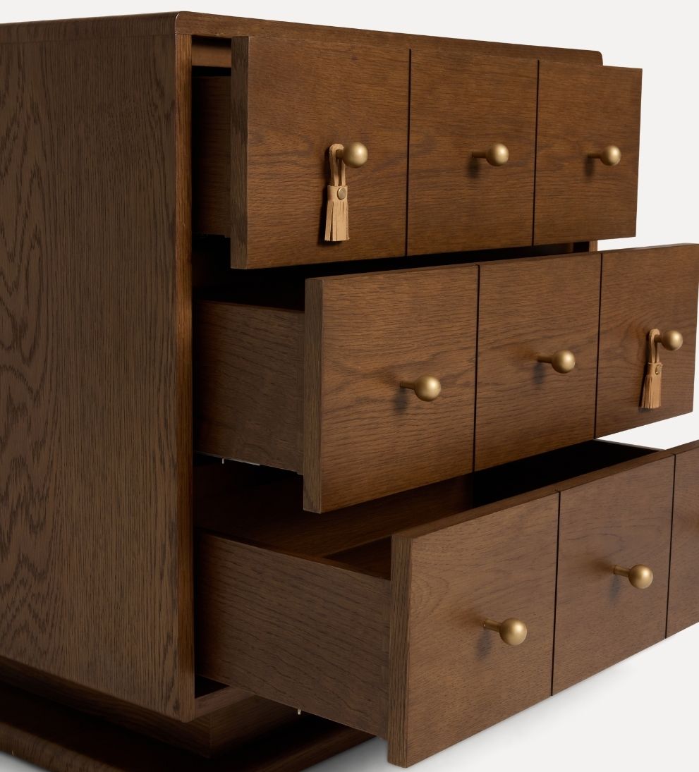 Amaryllis Leather Large Nightstand Nightstands