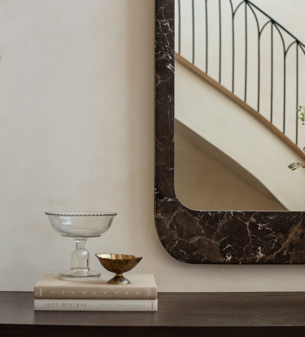 Apse Mirror in Emperador Umber Wall Mirrors