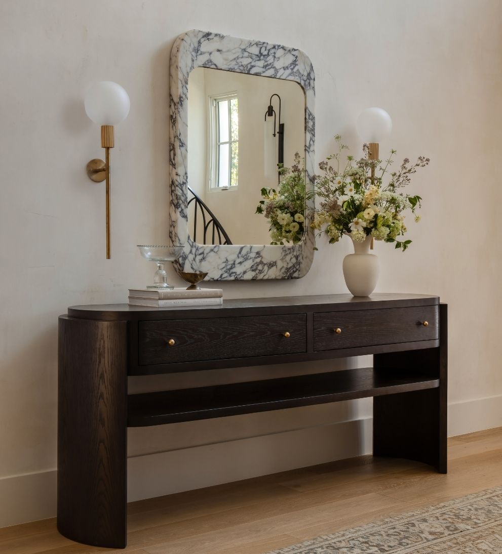Apse Mirror in Viola Calacatta Wall Mirrors