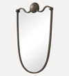 Arles Crest Mirror in Aged Brass Wall Mirrors