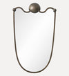 Arles Crest Mirror in Aged Brass Wall Mirrors