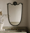 Arles Crest in Blackened Brass Wall Mirrors