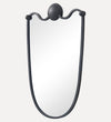 Arles Crest Mirror in Blackened Brass Wall Mirrors