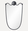 Arles Crest Mirror in Blackened Brass Wall Mirrors