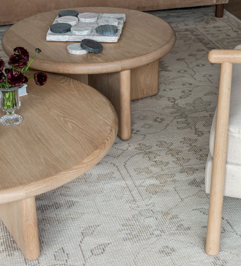 Austin White Oak Nested Coffee Table Coffee Tables