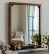 Avignon Mirror in Aged Brass & Dark Oak Wall Mirrors