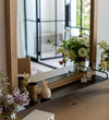 Avignon Mirror in Aged Brass & Light Oak Wall Mirrors