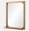 Avignon Mirror in Aged Brass & Light Oak Wall Mirrors