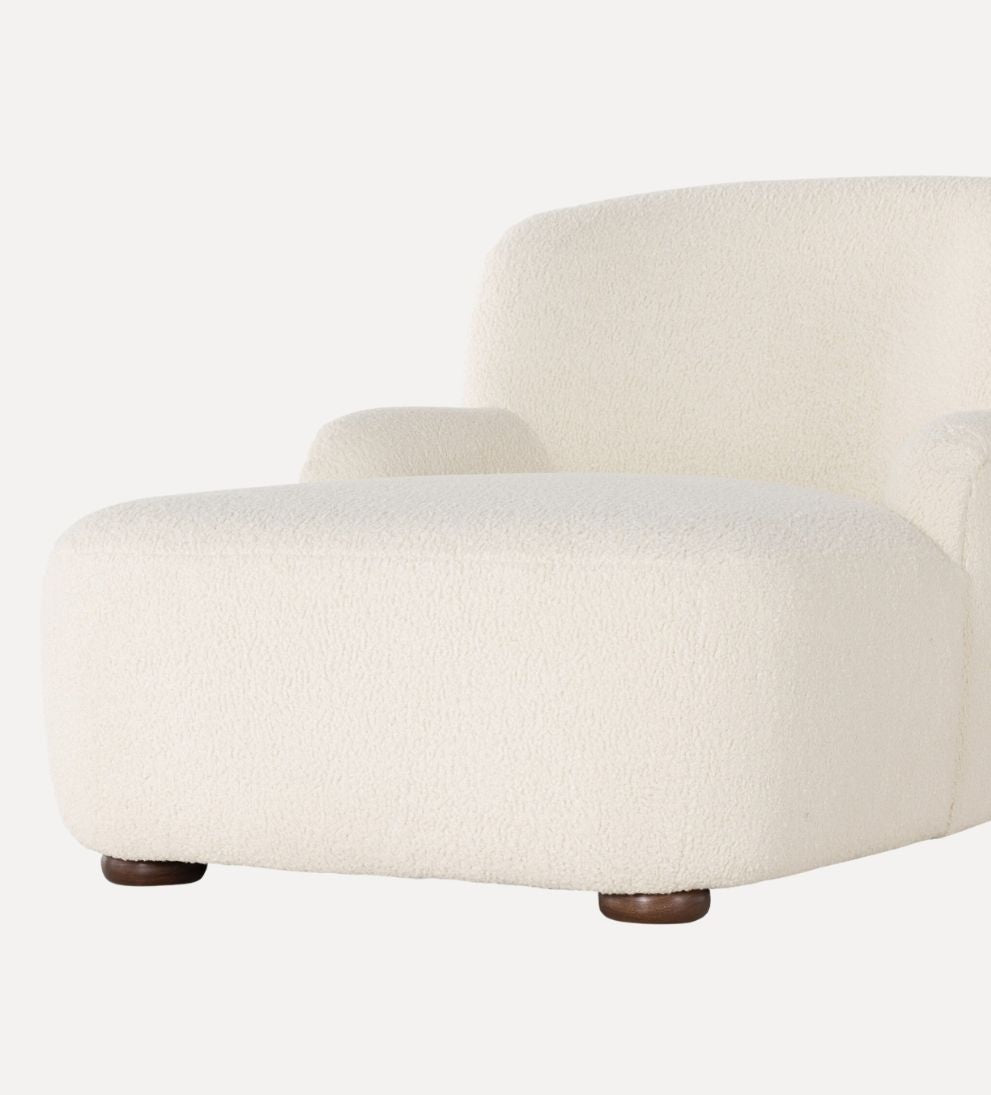 Avon Chaise Lounge in Sheepskin Natural Chaises