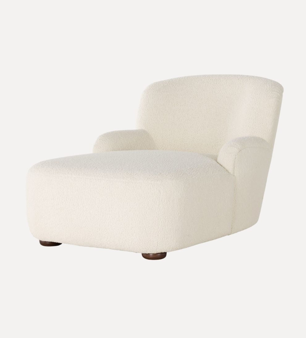Avon Chaise Lounge in Sheepskin Natural Chaises