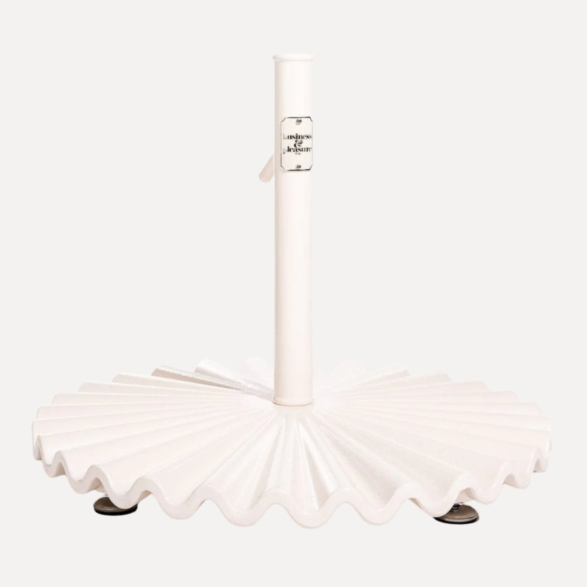The XL Clamshell Base - 90 lbs - Antique White Outdoor Umbrellas