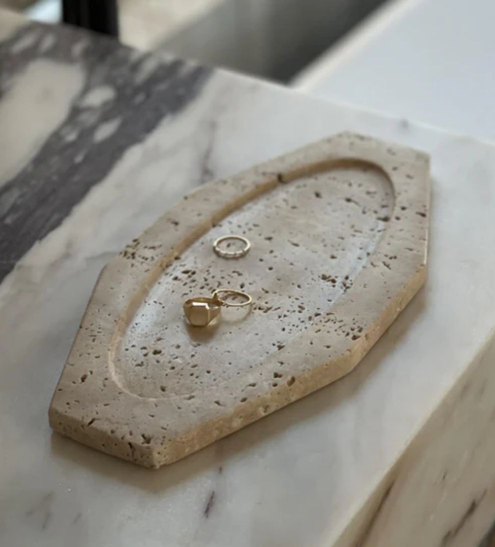Bowen Travertine Tray Trays