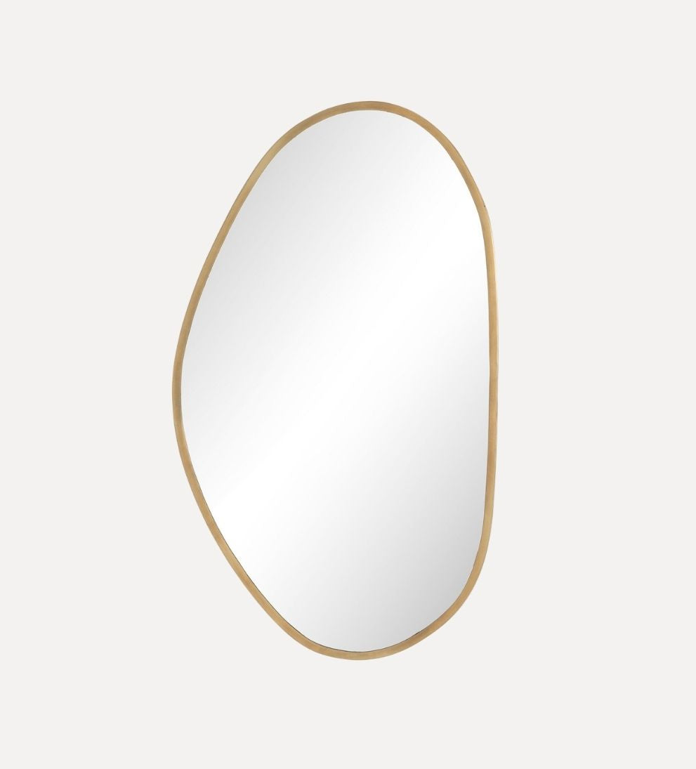 Brenna Mirror in Antique Brass Iron Wall Mirrors
