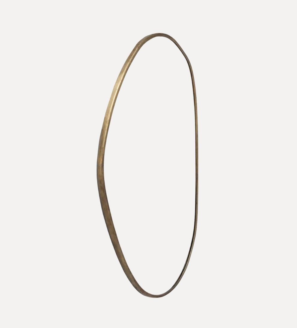Brenna Mirror in Antique Brass Iron Wall Mirrors