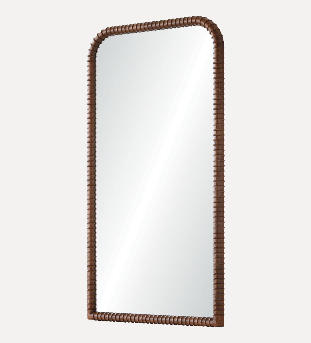 Cadiz Rib Mirror in Dark Oak Wall Mirrors