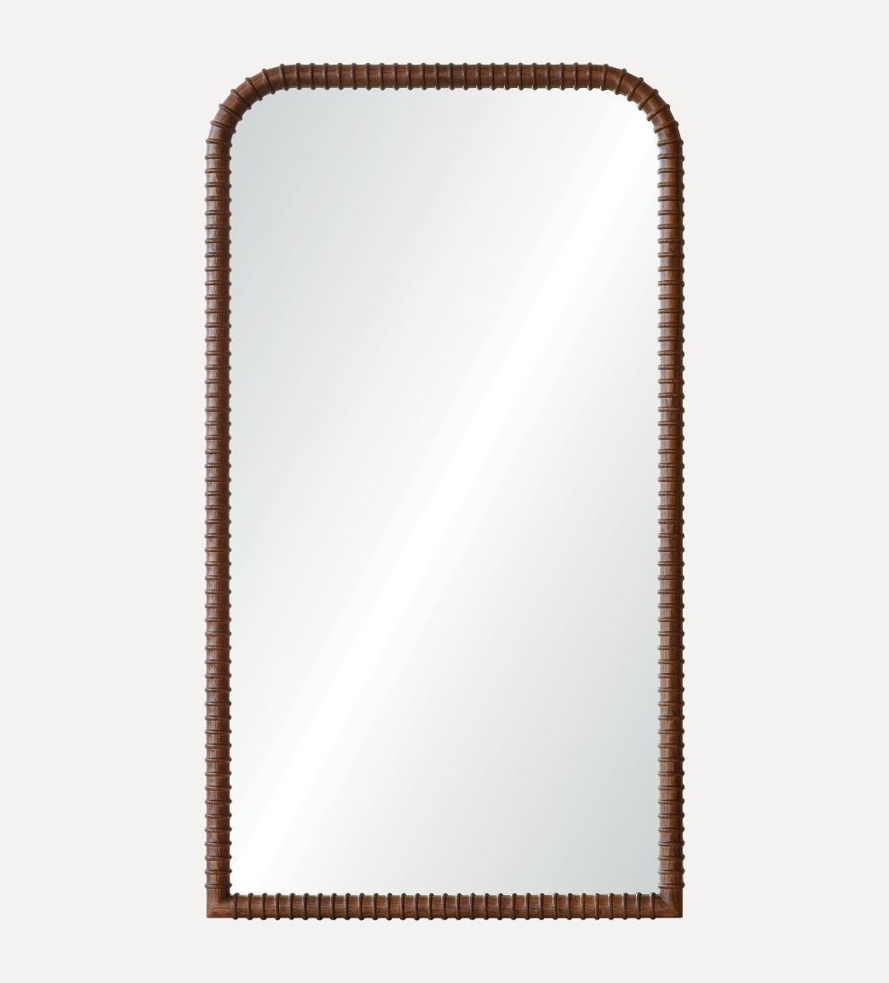 Cadiz Rib Mirror in Dark Oak Wall Mirrors