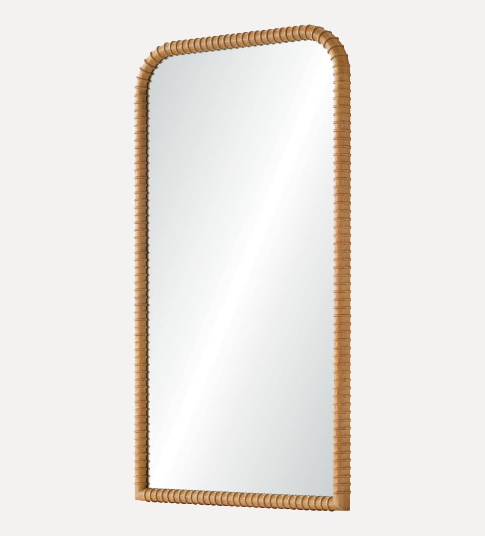 Cadiz Rib Mirror in Light Oak Wall Mirrors