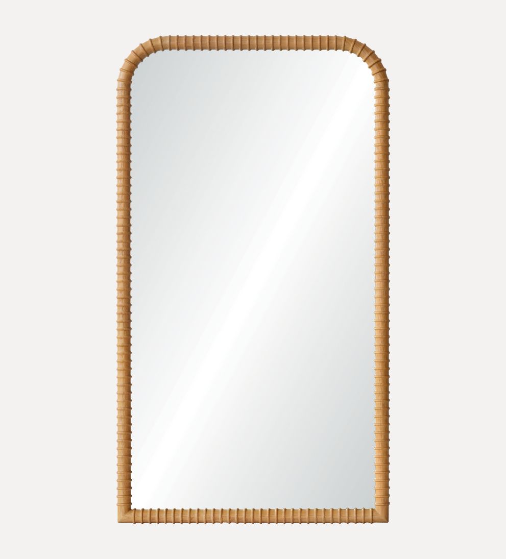 Cadiz Rib Mirror in Light Oak Wall Mirrors