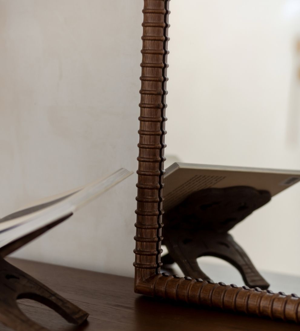 Cadiz Rib Mirror in Dark Oak Wall Mirrors