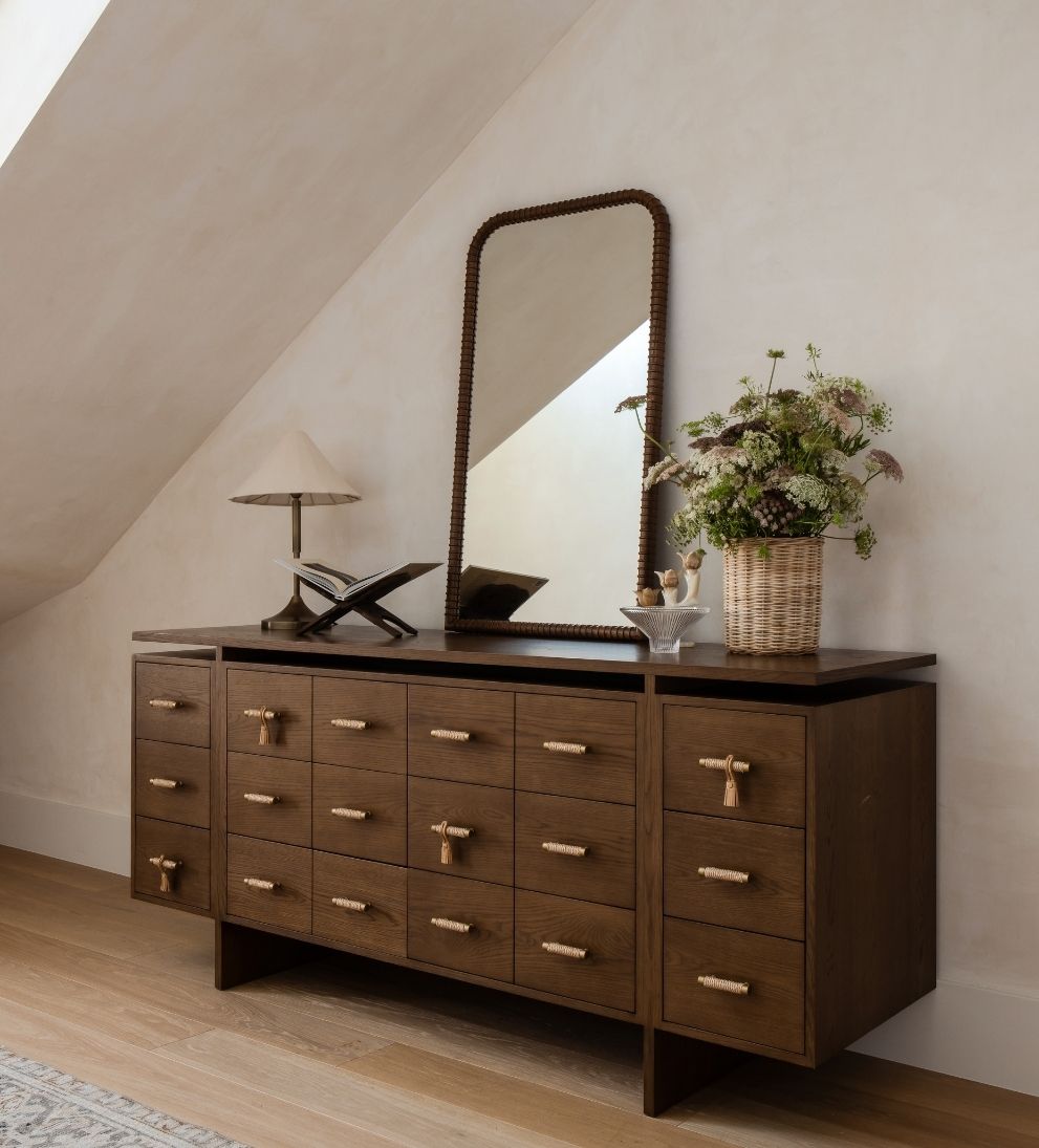 Cadiz Rib Mirror in Dark Oak Wall Mirrors