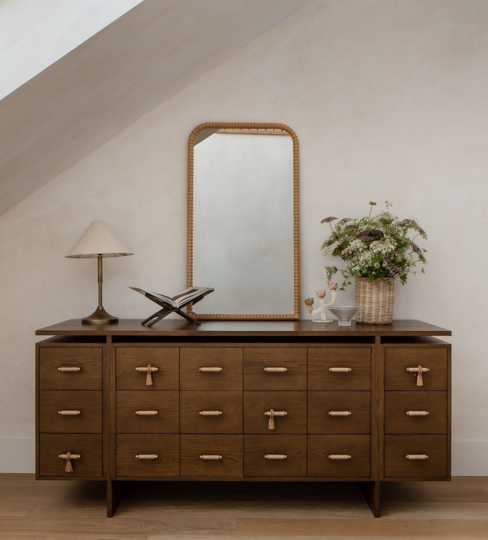 Cadiz Rib Mirror in Light Oak Wall Mirrors