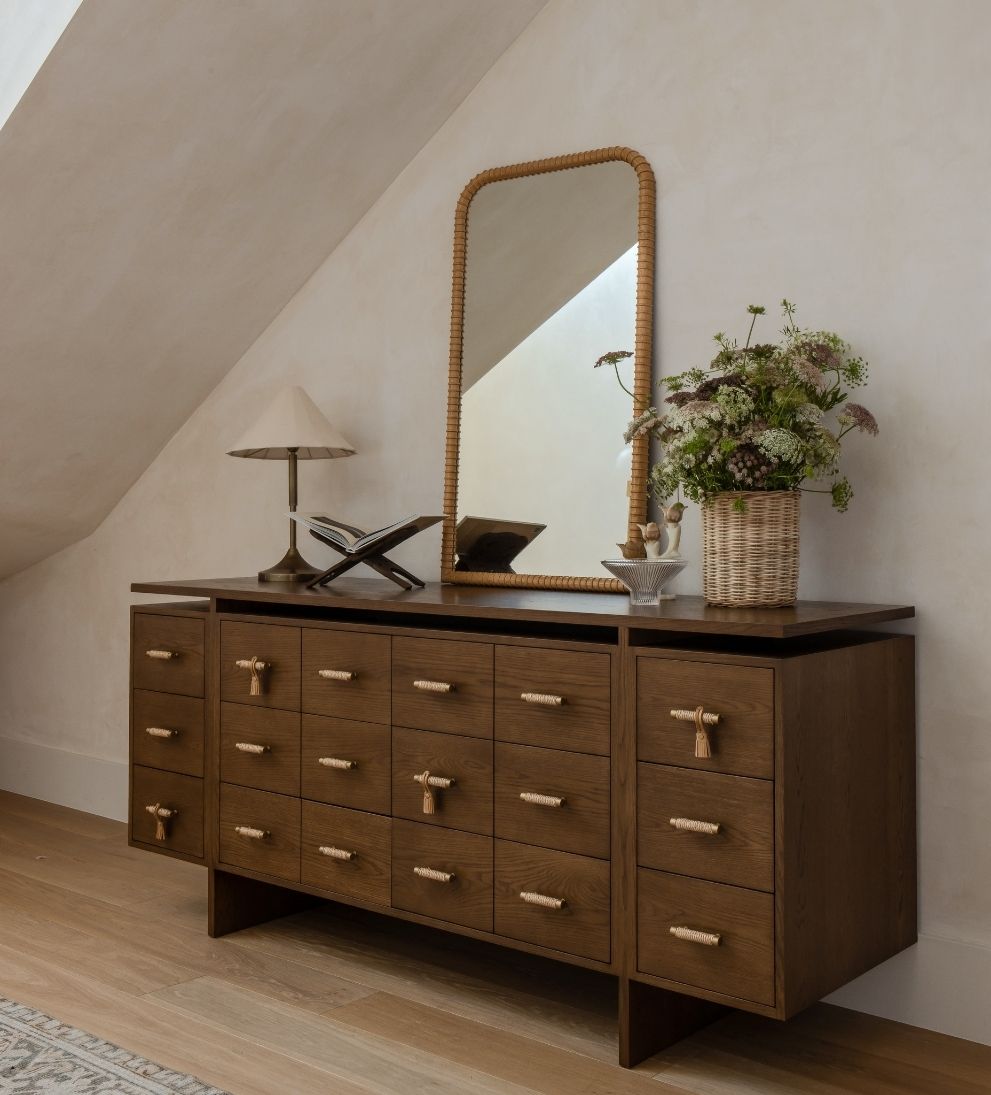 Cadiz Rib Mirror in Light Oak Wall Mirrors