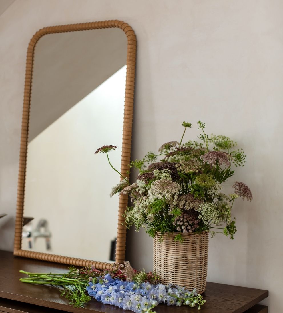 Cadiz Rib Mirror in Light Oak Wall Mirrors