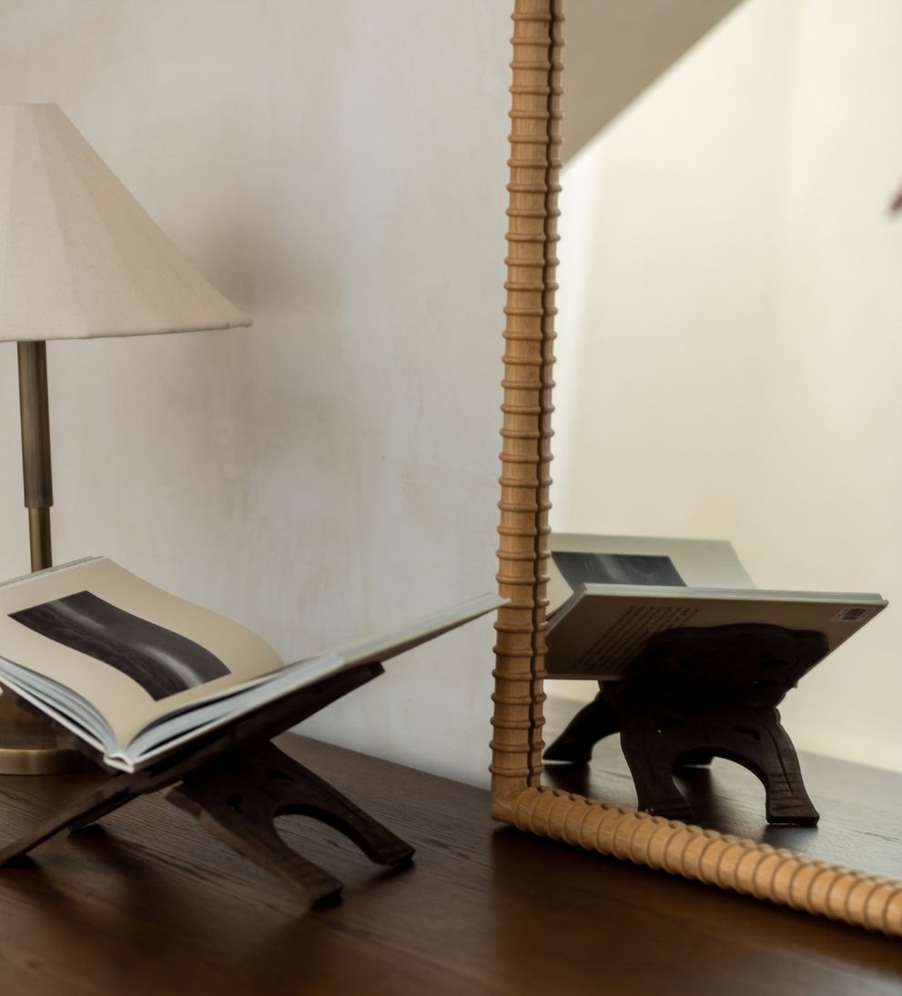 Cadiz Rib Mirror in Light Oak Wall Mirrors