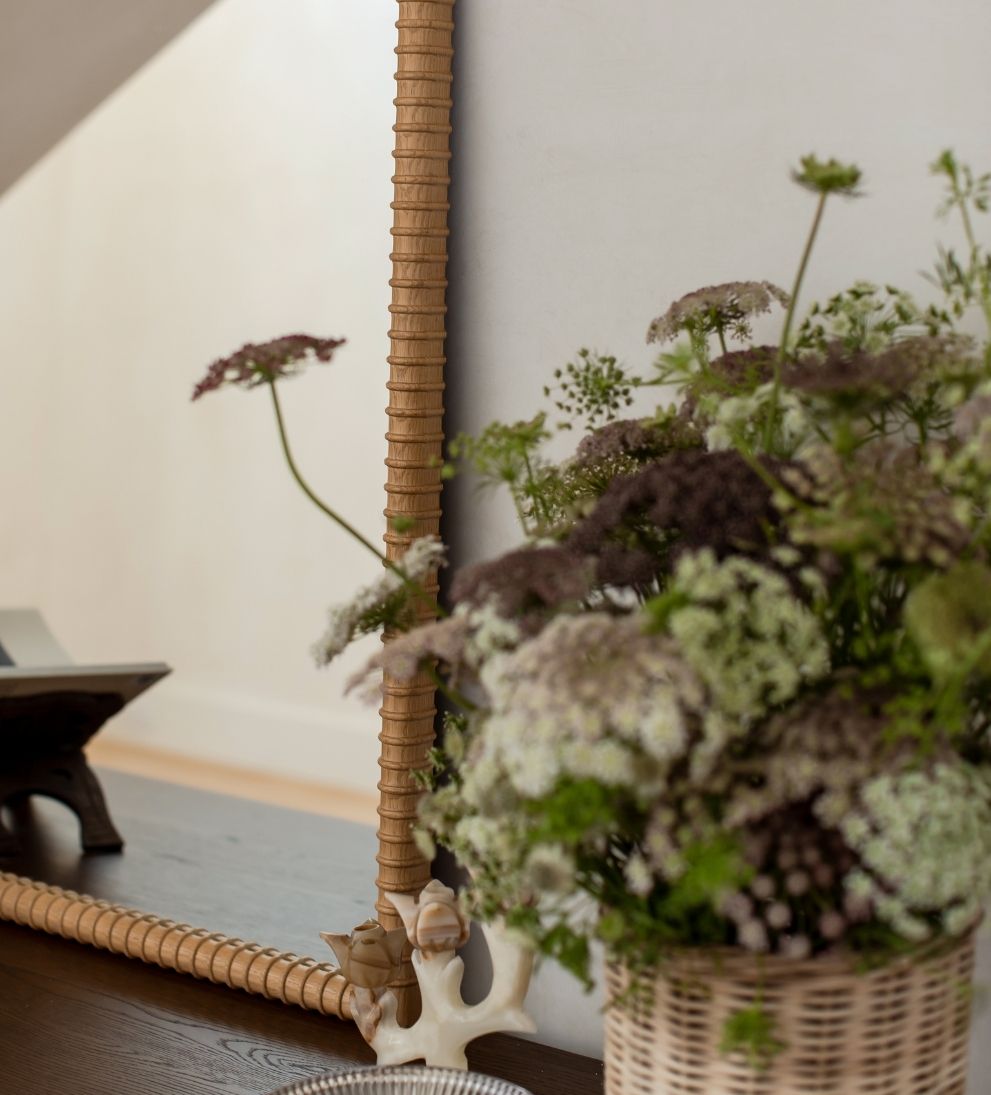 Cadiz Rib Mirror in Light Oak Wall Mirrors