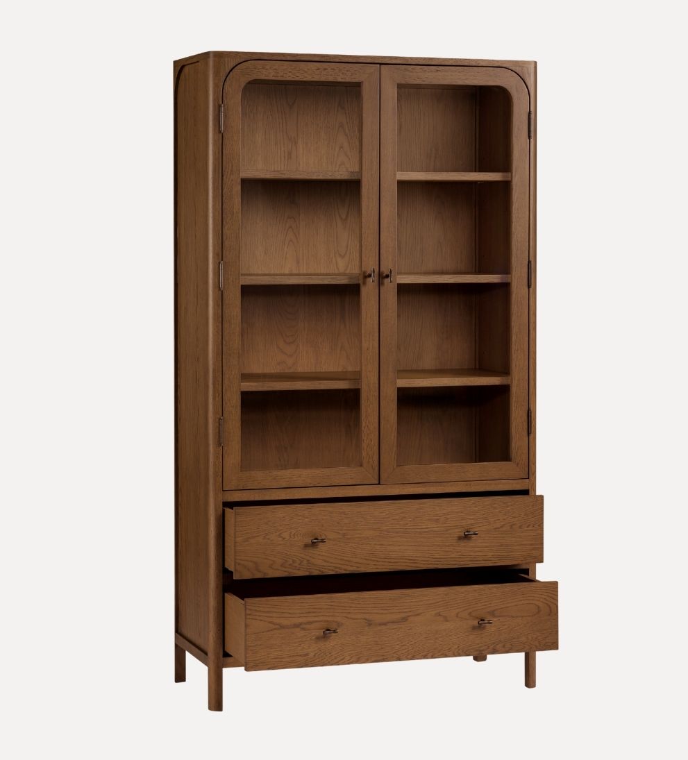 Newport Display Cabinet - Walnut Buffets & Sideboards
