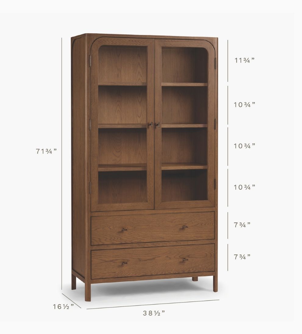 Newport Display Cabinet - Walnut Buffets & Sideboards