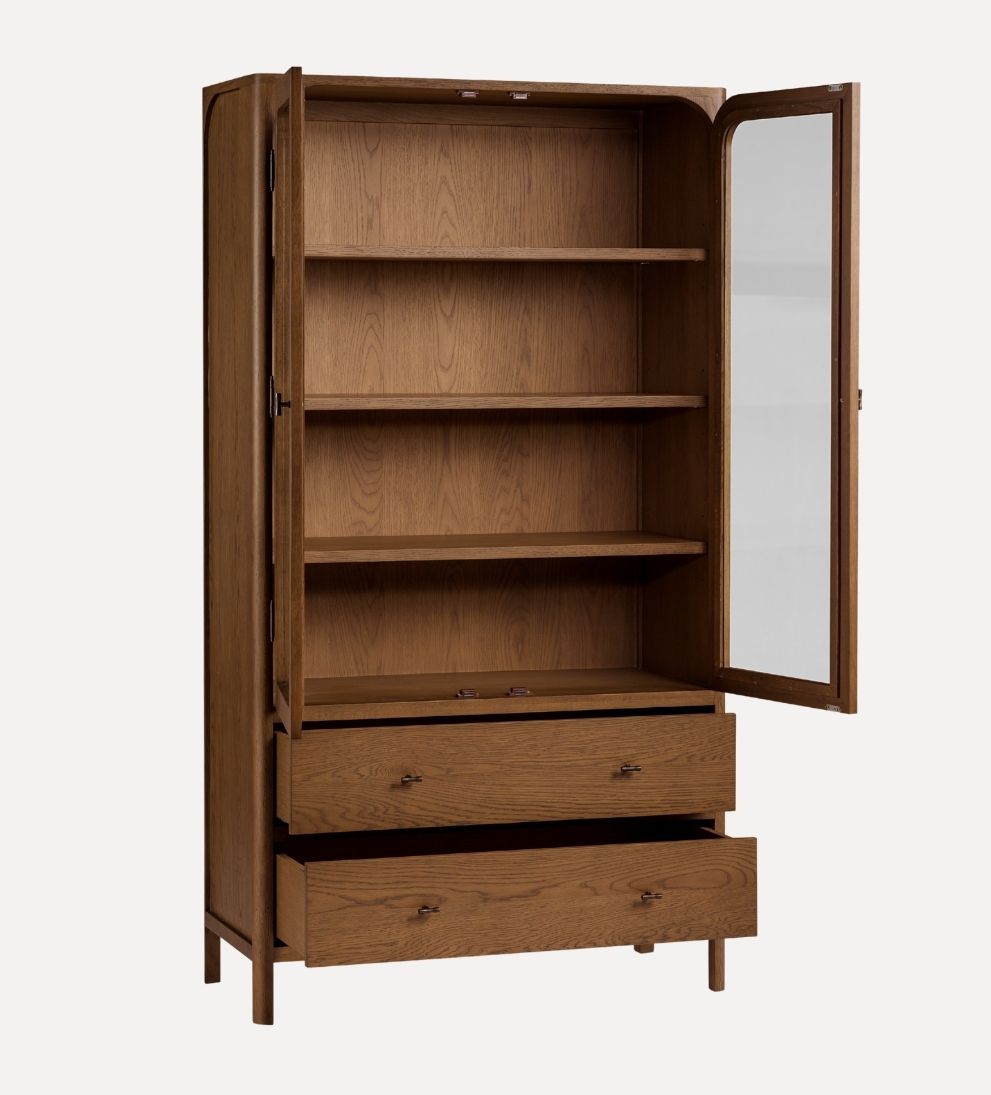 Newport Display Cabinet - Walnut Buffets & Sideboards