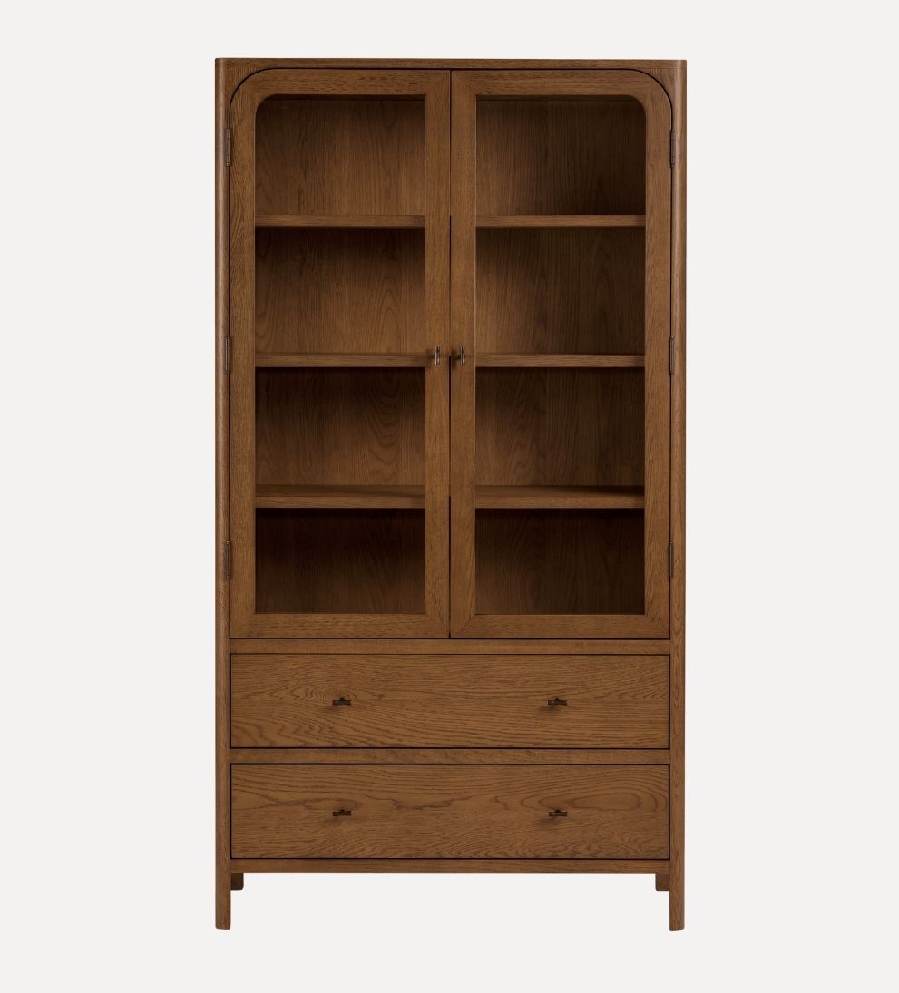 Newport Display Cabinet - Walnut Buffets & Sideboards