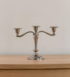 Camille Triple-Light Silver Candelabra Candle Holders